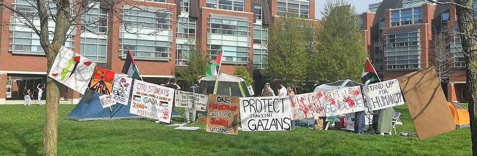 Pro-Palestine encampment at Ontario Tech University