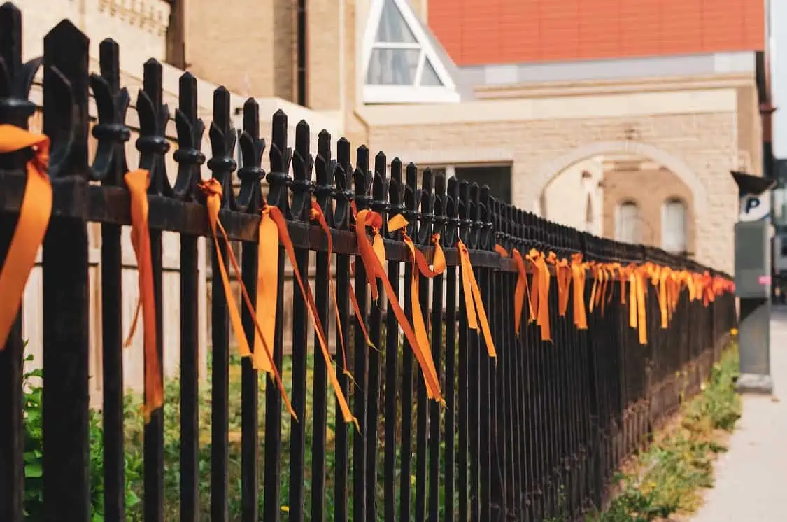 Orange ribbons in Oshawa to remember the victims and survivors of residential schools