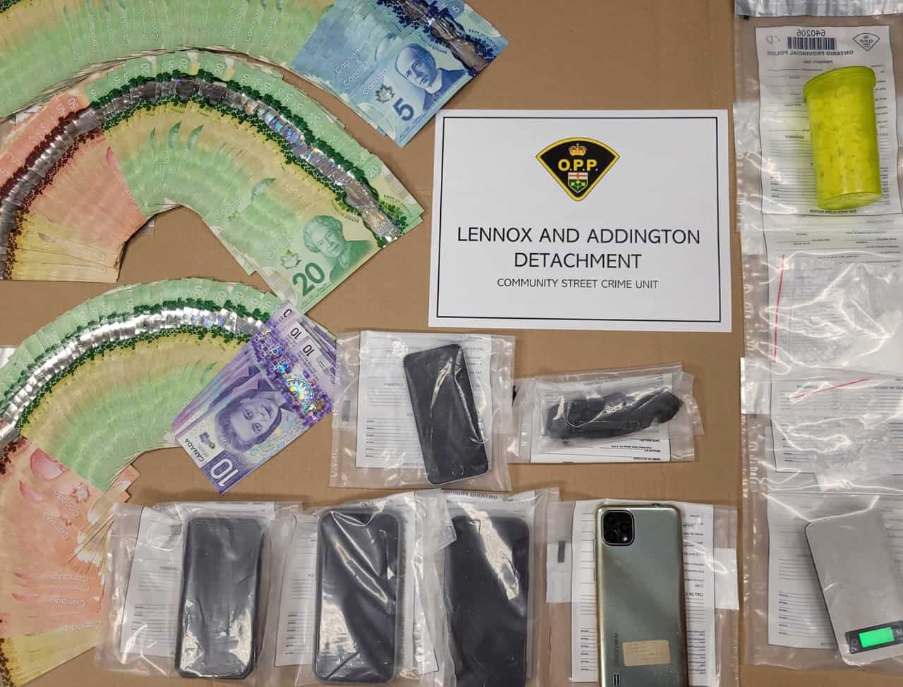 Drug and cash bust in Ontario near Kingston.