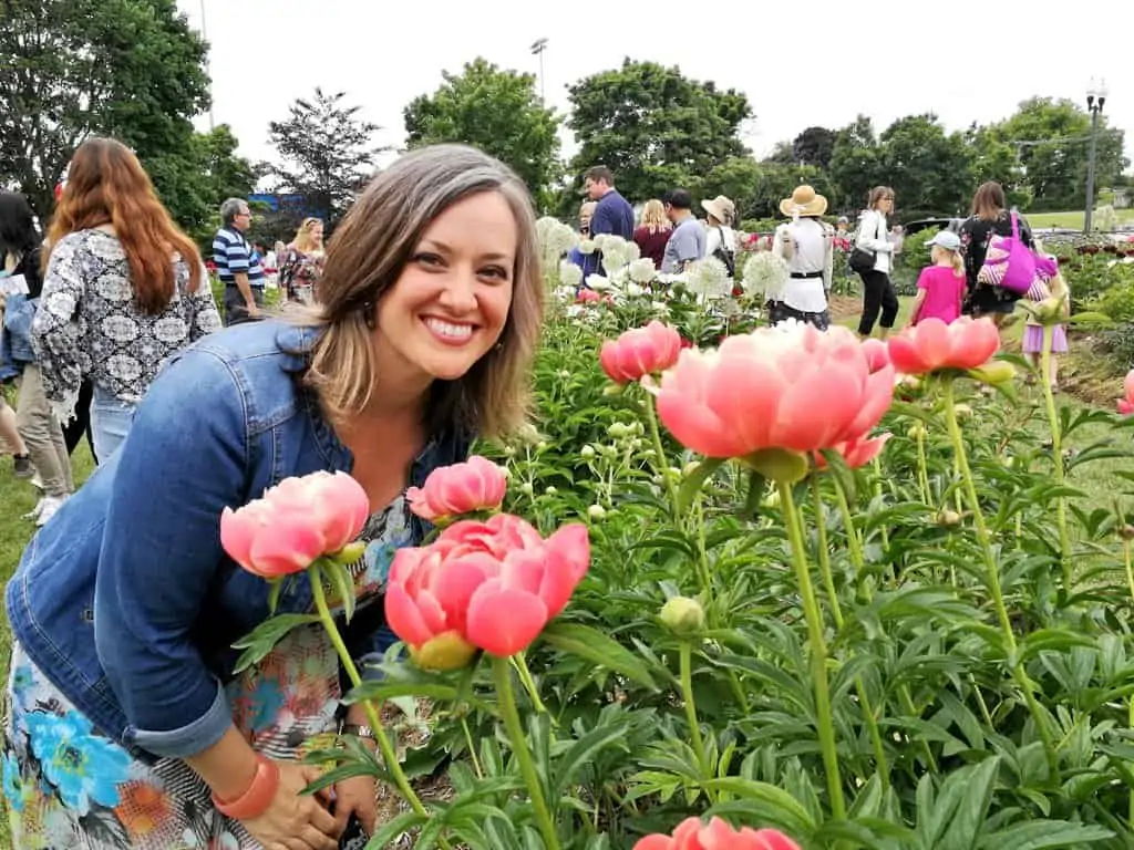 Oshawa MPP Jennifer French at the Oshawa Peony Festival