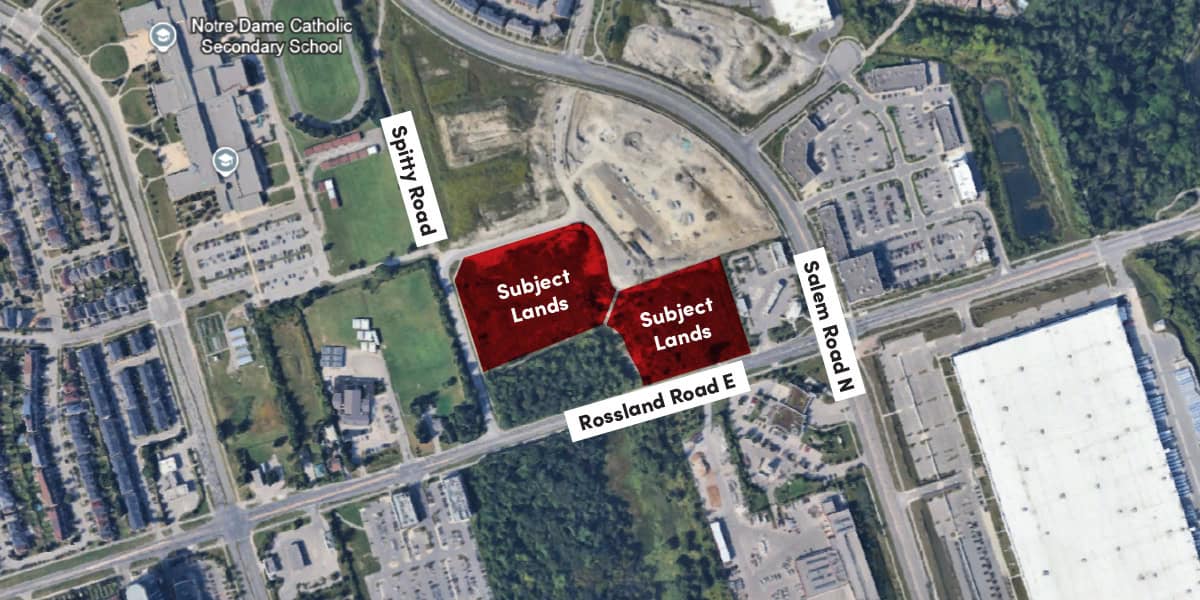 Proposed development in Ajax