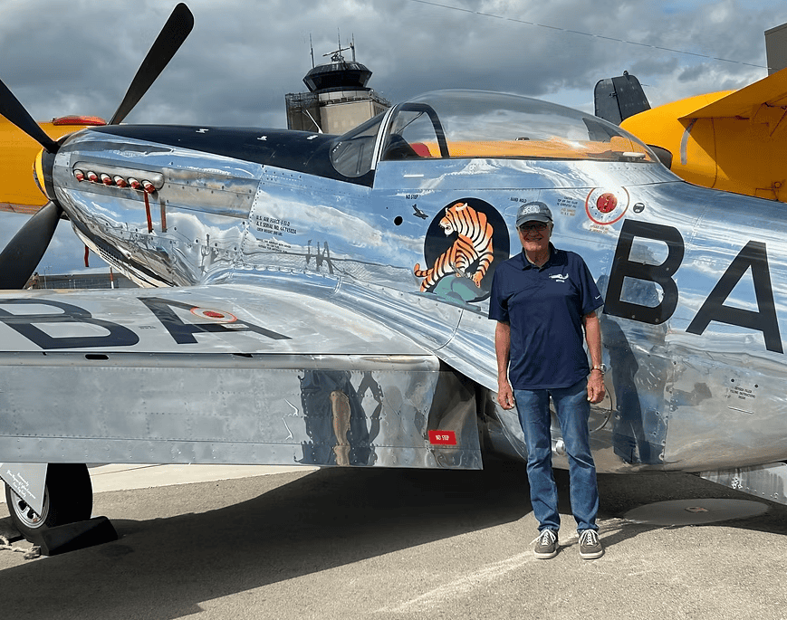 Hannu Halminen with his P-51 Mustang