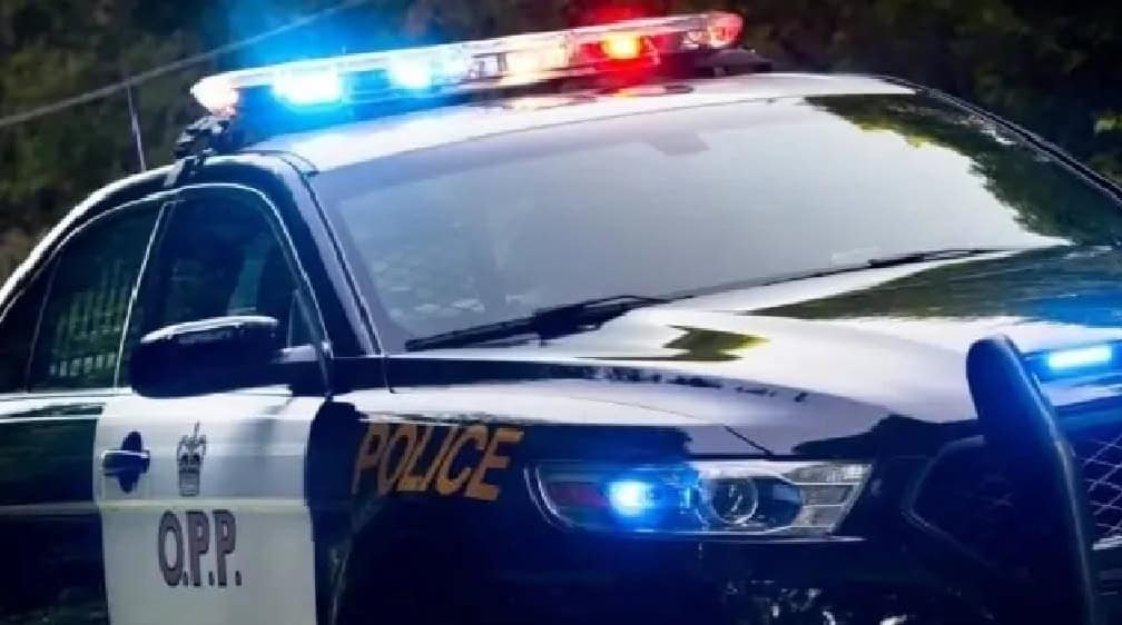 dump truck and passenger vehicle collision and fire in ontario.