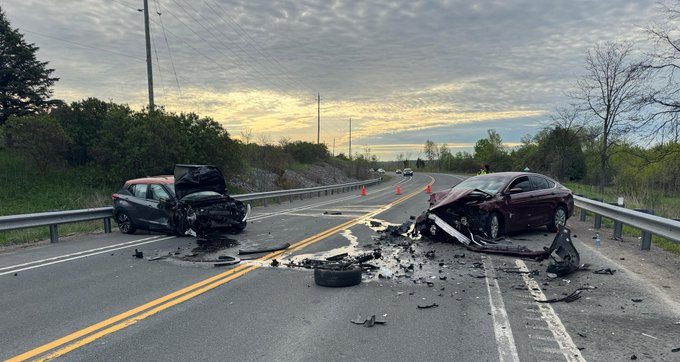 Early morning 3-car collision near Port Perry