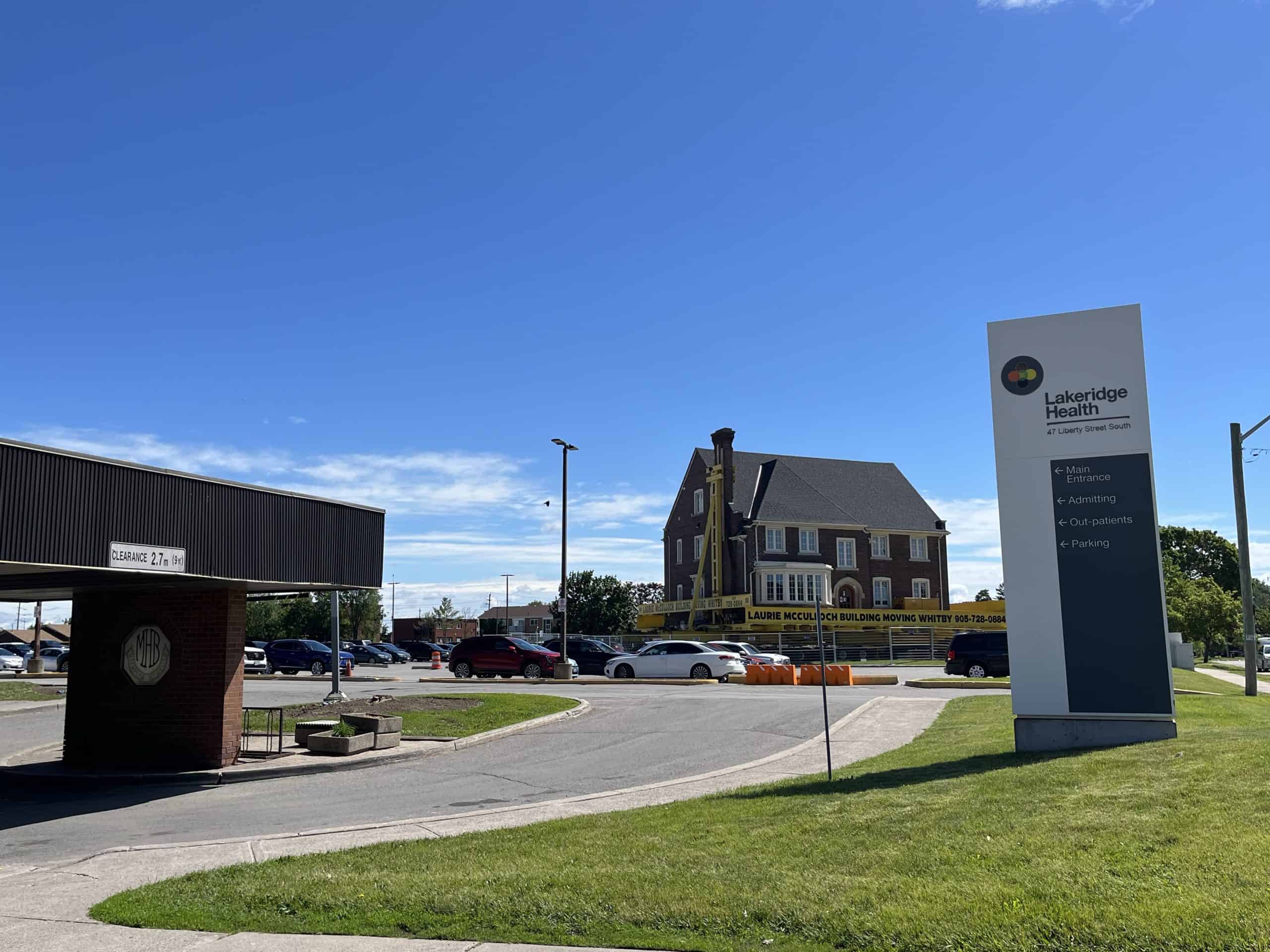 Lambert House moved across the Bowmanviille Hospital site