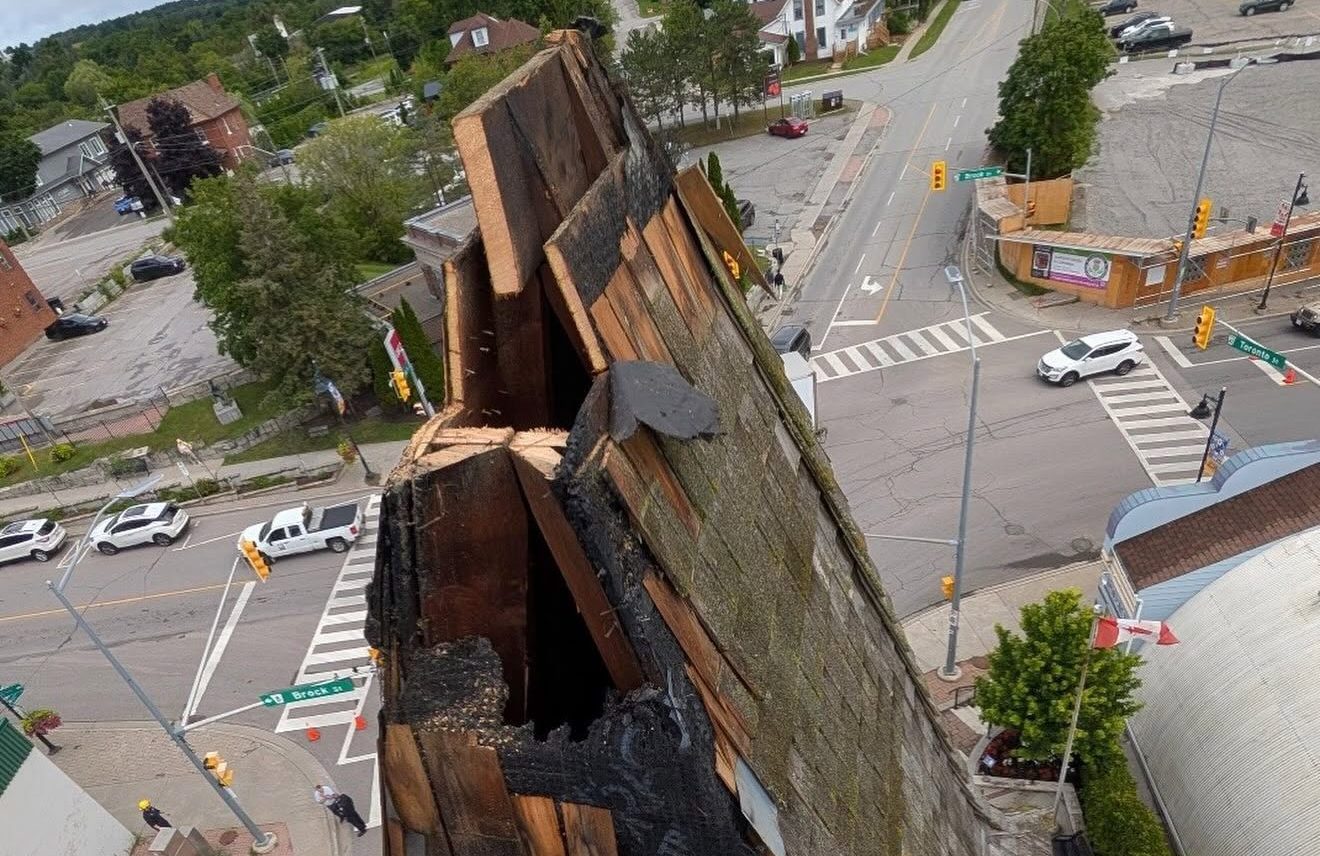 Repairs to the lighning-damaged Uxbridge Public Library Clock Tower continue this week, with a re-opening expected this weekend